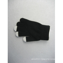 10g Black Polyester Liner Three Finger Touch Work Glove-T3107
